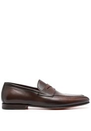 Santoni penny-slot leather lofaers - Brown