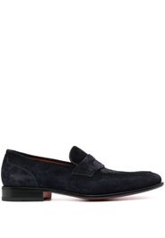 Santoni suede penny loafers - Blue