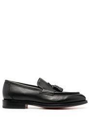 Santoni tassel-detail leather loafers - Black