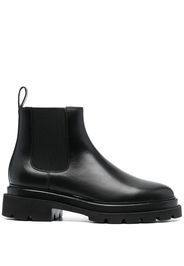Santoni round-toe leather boots - Black