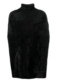 SAPIO roll-neck draped jumper - Black