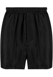 SAPIO elastic-waistband satin shorts - Black