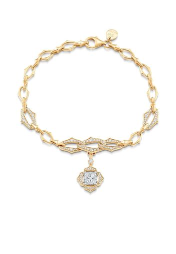 Sara Weinstock 18kt yellow gold Lucia chain pendant diamond bracelet