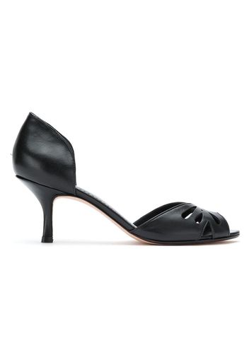 Sarah Chofakian Valencia peep toe pumps - Black