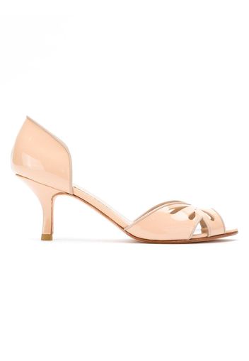 Sarah Chofakian Valencia peep toe shoes - Neutrals