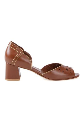 Sarah Chofakian chunky heel pumps - Brown