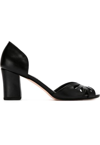 Sarah Chofakian peep toe pumps - Black