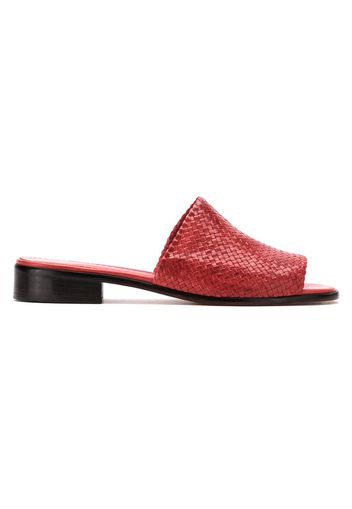 Sarah Chofakian leather mules - Red
