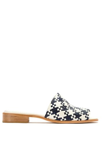 Sarah Chofakian leather mules - Blue