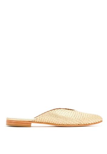 Sarah Chofakian leather mules - Metallic