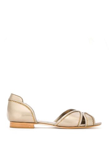 Sarah Chofakian leather ballerinas - Metallic