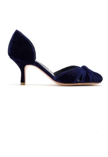 Sarah Chofakian velvet pumps - Blue