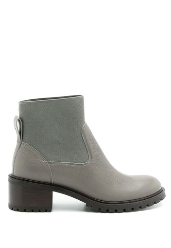 Sarah Chofakian leather Melrose boots - Grey