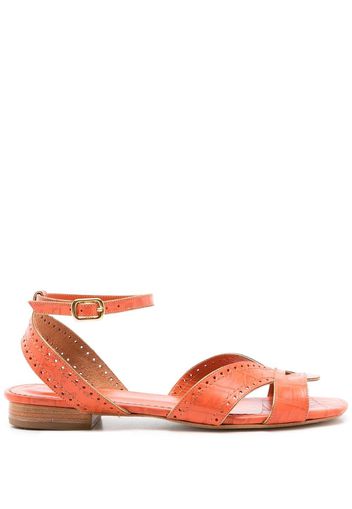 Sarah Chofakian Chemisier open-toe flat sandals - Orange