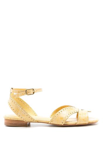 Sarah Chofakian Chemisier open-toe flat sandals - Yellow