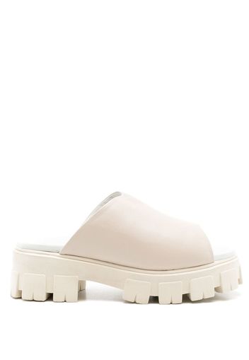 Sarah Chofakian Patty open-toe mules - White