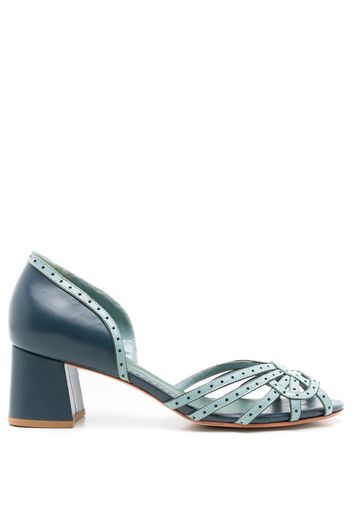 Sarah Chofakian Cordelia 40mm crossover-strap sandals - Blue