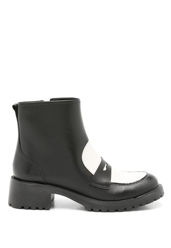 Sarah Chofakian Marcellie two-tone boots - Black