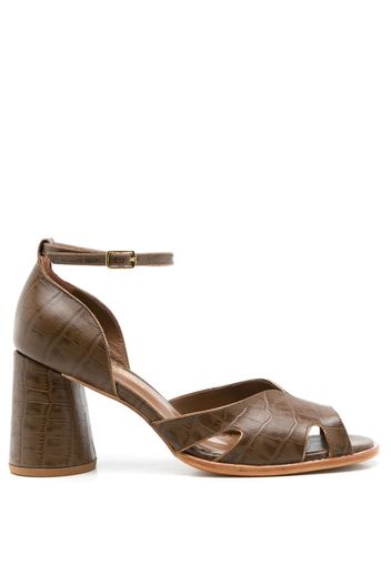 Sarah Chofakian Lucie 65mm leather sandals - Brown