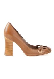 Sarah Chofakian chunky heel pumps - Brown