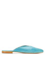 Sarah Chofakian braided leather mules - Blue