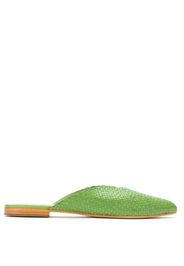 Sarah Chofakian braided leather mules - Green