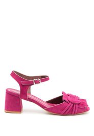 Sarah Chofakian Riviera fringed-flap sandals - Pink