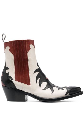 Sartore 50mm western-style ankle boots - White