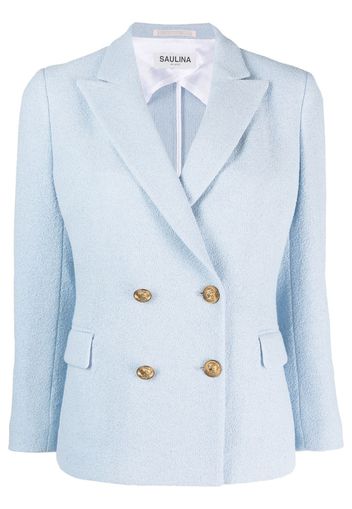 SAULINA double-breasted blazer - Blue