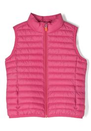 Save The Duck Kids high-neck padded waistcoat - Pink