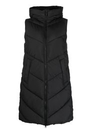 Save The Duck chevron-quilted hooded gilet - Black
