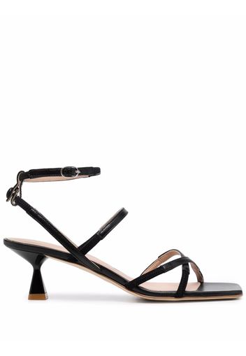 Scarosso Sally leather sandals - Black