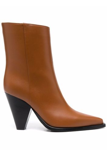 Scarosso Emily heeled leather boots - Brown