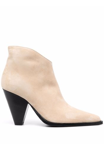 Scarosso Angy pointed-toe boots - Neutrals