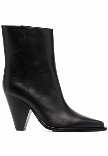 Scarosso Emily leather 9mm boots - Black