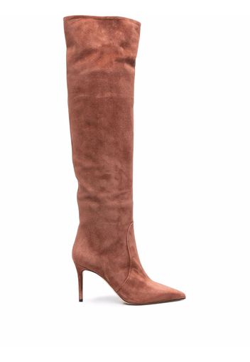 Scarosso suede knee-length boots - Pink