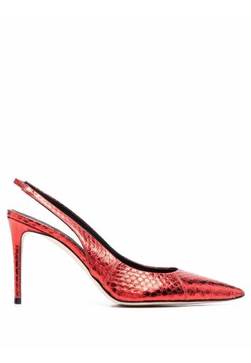 Scarosso Sutton elaphe pumps - Red