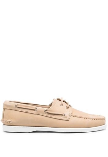 Scarosso Orlando leather boat shoes - Neutrals