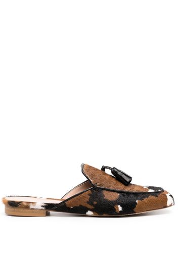 Scarosso Giorgina pony-hair mules - Brown