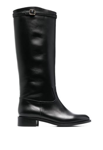 Scarosso Lauren knee-high leather boots - Black