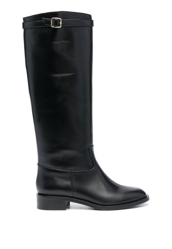 Scarosso knee-high leather boots - Black