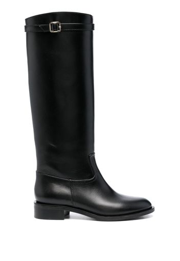 Scarosso leather knee-high boots - Black