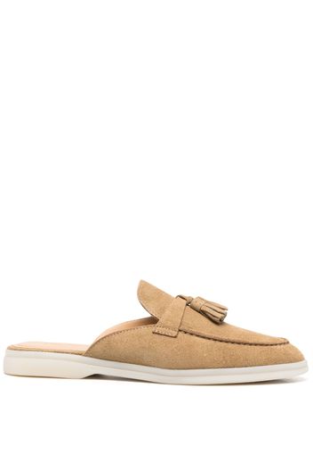 Scarosso tassel/detail suede mules - Neutrals