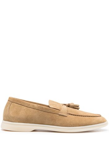 Scarosso Leandro tassel-detail suede loafers - Neutrals