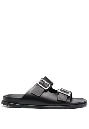 Scarosso buckle leather sandals - Blue