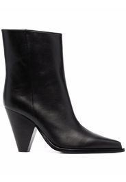 Scarosso Emily leather 9mm boots - Black