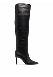 Scarosso leather knee-length boots - Black