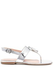 Scarosso Emma tassel-detail sandals - Silver