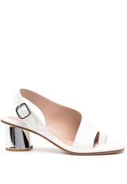 Scarosso Jill slingback leather sandals - White