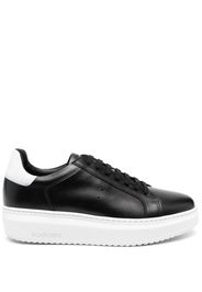 Scarosso lace-up leather sneakers - Black